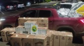 PM apreende camionete carregada de cigarros contrabandeados em Itapejara do Oeste