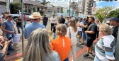 Produtores fazem mobilização em frente à Copel em Beltrão