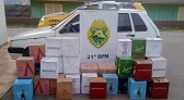 40 caixas de vinhos são apreendidas e uma pessoa após abordagem