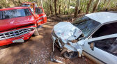 Colisão frontal entre veículos deixa homem ferido em SMOeste