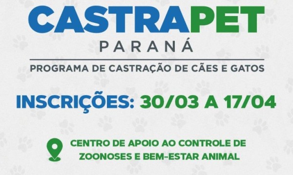 Programa Castrapet abre inscrições, em Francisco Beltrão