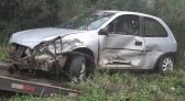 Saída de pista seguida de capotamento é registrada na PR-180 entre Marmeleiro e Francisco Beltrão