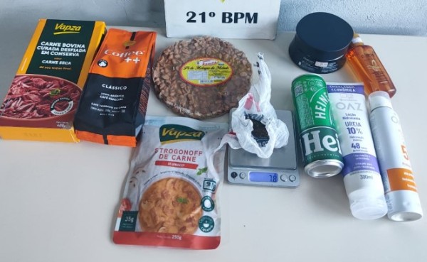 Homem é preso por furtos em comércios e posse de maconha