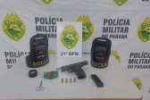 Mulher é presa com droga e homem, com arma de fogo em boate