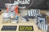 Operação conjunta prende três pessoas e apreende submetralhadora, drogas e munições