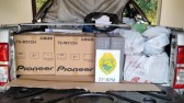 Polícia Militar e Receita Federal apreendem carga de produtos contrabandeados