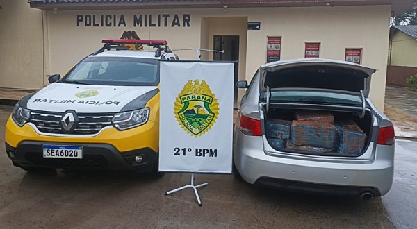 Veículo abandonado com quase 200kg de maconha é apreendido pela PM
