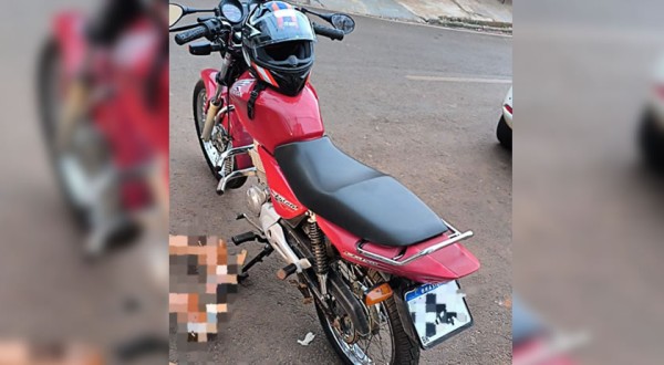 Motocicleta furtada em Campo Erê é recuperada pela Polícia Militar