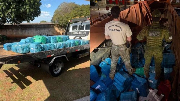 Carga de quase 1,5 tonelada de maconha é apreendida em carreta na BR-487