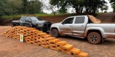 Mais de 1,2 tonelada de maconha é apreendida e caminhonete roubada é recuperada no Paraná