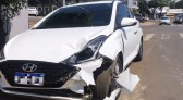 Acidente entre motocicleta e carro deixa condutora gravemente ferida em Francisco Beltrão