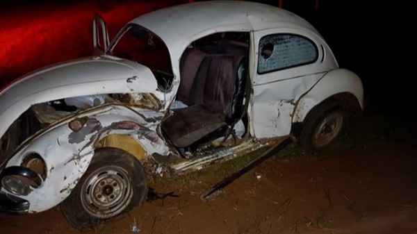 Idoso fica ferido em colisão registrada na área rural