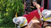 Forças de Segurança auxiliam no atendimento às famílias durante o congestionamento da BR-277