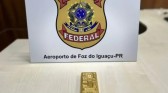 Chinês é preso em aeroporto no Paraná com barra de ouro de 1 kg escondida na bagagem de mão