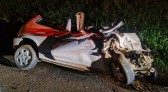 Grave acidente na PR-483 em Francisco Beltrão deixa condutor enclausurado em veículo