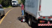 Motociclista morre após grave colisão com caminhão em Salto do Lontra