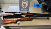 Polícia Civil cumpre mandado e apreende armas em Ampére