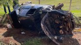 Motorista fica gravemente ferido após capotamento na PR-466