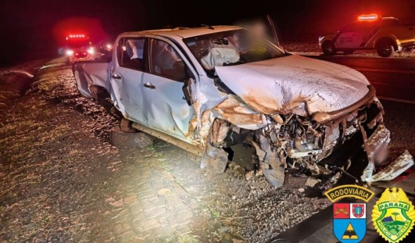 Capotamento na PR-182 deixa motorista ferido no Paraná