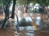 Chuva intensa provoca alagamentos na Expobel e exige mobilização da organização