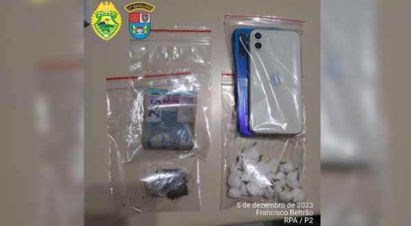Polícia Militar prende casal suspeito de tráfico de drogas