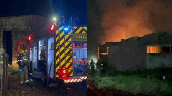 Incêndio atinge barracão abandonado