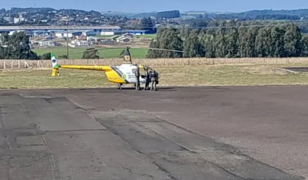 PM realiza operação com helicóptero para capturar foragido na zona rural
