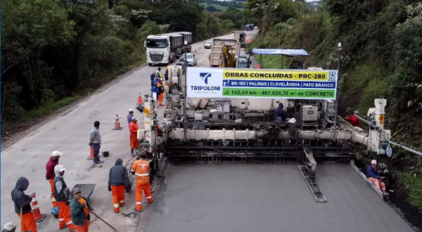 Concretagem da PRC-280 entre Pato Branco e Clevelândia chega ao fim