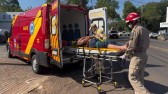Motociclista fica ferido em colisão traseira na Avenida General Osório