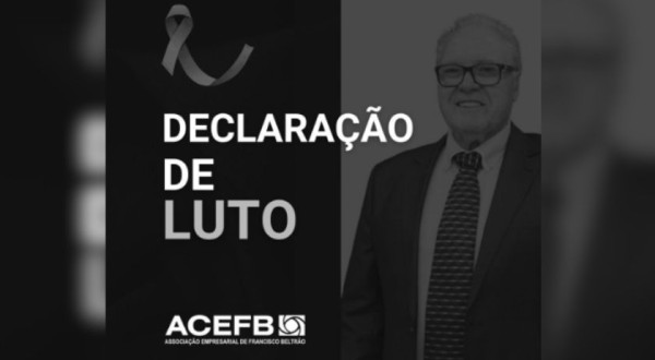 Acefb declara luto oficial de três dias pelo falecimento do empresário Nelson Behne