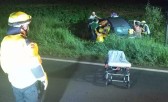 Saída de pista deixa mulher ferida na PR 158