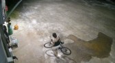 Câmera de segurança flagra mulher furtando bicicleta, na Cidade Norte
