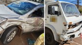 Colisão entre carro e caminhão é registrada no bairro Alvorada