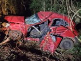 Grave acidente na pr-281 deixa motorista com ferimentos graves