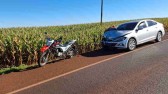 Casal fica ferido após moto atingir traseira de carro na PR-239