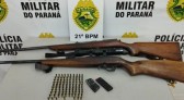 Dois homens são presos após serem flagrados com armas de fogo ilegais e munições