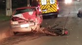 Acidente entre carro e moto deixa casal ferido em Francisco Beltrão