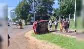 Homem morre após capotamento de veículo