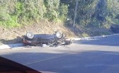 Capotamento é registado na BR 158, no Sudoeste do Paraná