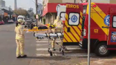 Criança fica ferida em acidente registrado com carro e bicicleta