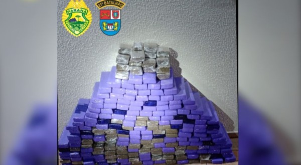 Polícia Militar apreende 163 kg de maconha após perseguição em Flor da Serra do Sul