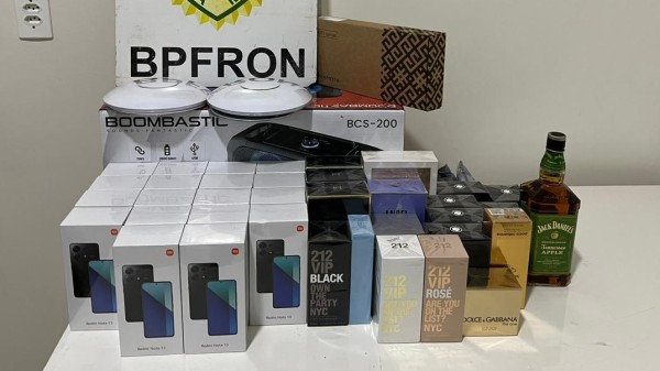 BPFRON realiza apreensão de mercadorias em Marmeleiro-PR
