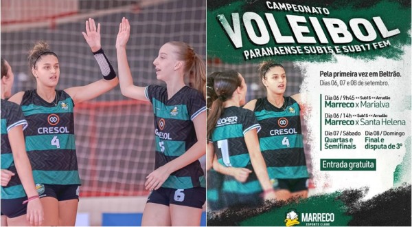 Francisco Beltrão sedia etapa final do campeonato paranaense de vôlei feminino