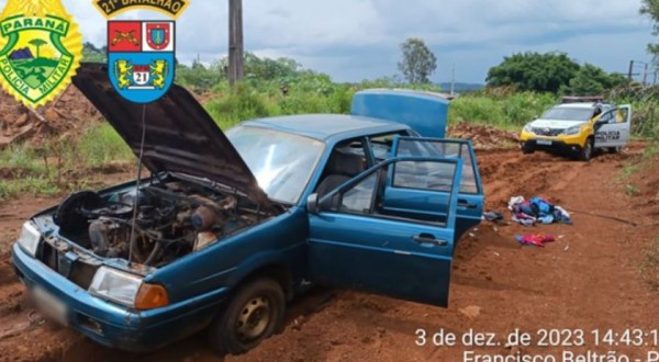 PM recupera veículo roubado após ação em Francisco Beltrão