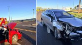 Acidente entre carros mobiliza equipes de resgate em Coronel Vivida