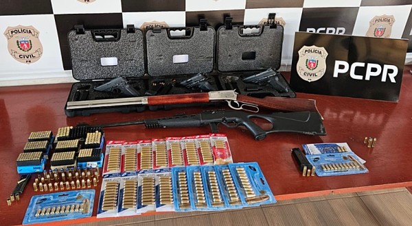 Arsenal é encontrado em residência após cumprimento de mandado de busca e apreensão