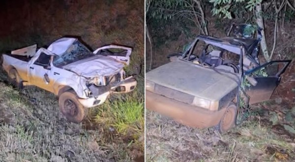 Criança morre após grave acidente entre caminhonete e carro na PRC-158