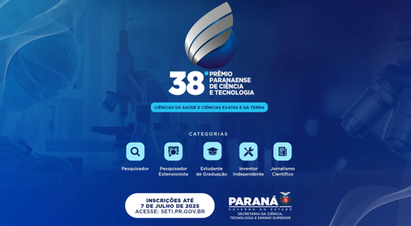 Inscrições para o 38º Prêmio Paranaense de Ciência e Tecnologia estão perto do fim