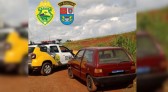 Polícia Militar de Marmeleiro recupera veículo furtado abandonado no bairro Soletti