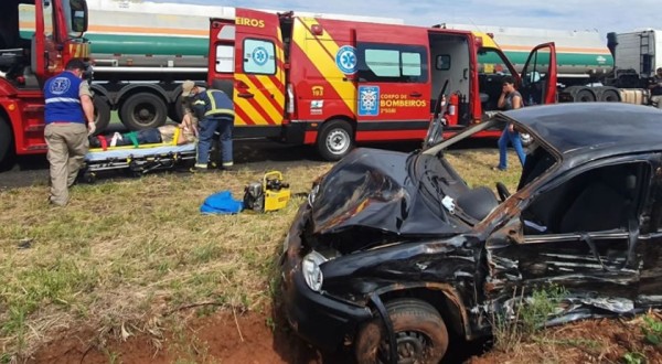 Grave acidente agora na BR 158